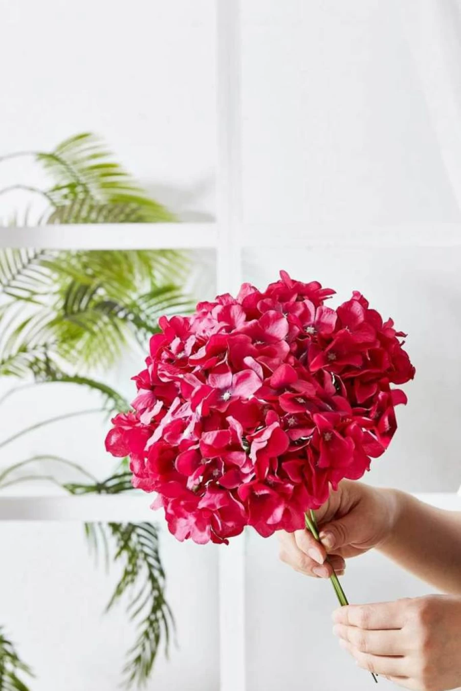 KISLOHUM Artificial Hydrangea Flowers - 10-Pack Blush Pink Silk Hydrangea Stems for Wedding Centerpieces, Bouquets, DIY Floral Arrangements, Home Decor (Vase Not Included)