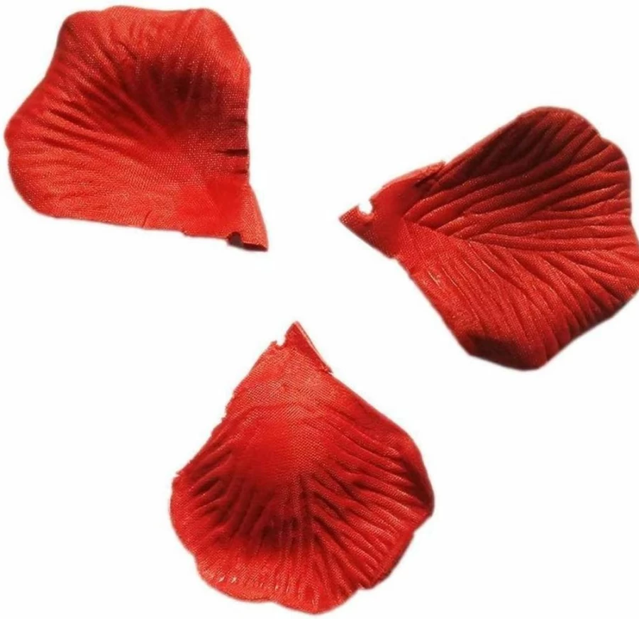 HongyiTime 1200PCS Artificial Silk Rose Petals - Fake Red Rose Petals for Wedding, Romantic Night, Party Decor, Valentine's Day, Bedroom, Proposal Decorations