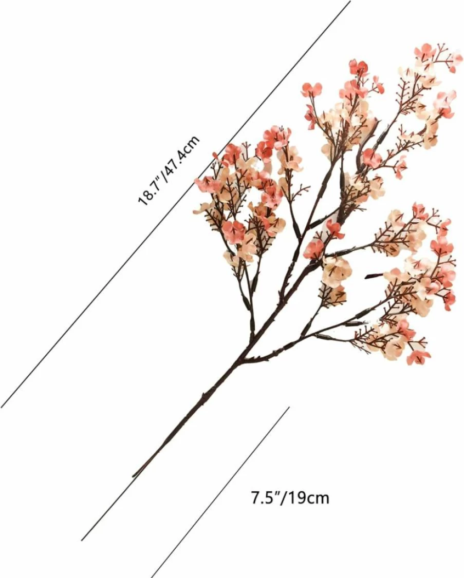 Mandy's Artificial Baby's Breath Flowers - 6 Bundles Silk Gypsophila with Bendable Stems for Wedding, Fall Centerpiece, and Table Decorations