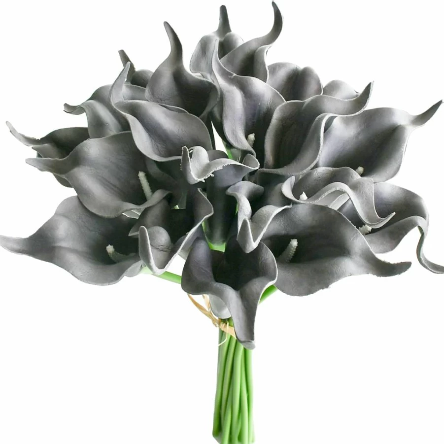 Mandy's 20Pcs Royal Blue Artificial Calla Lily Silk Flowers 13.5 Inch for Wedding Decor, Mother's Day, Easter, Home, Kitchen, Spring, New Year Decorations
