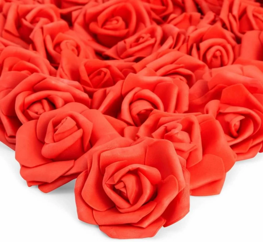 Juvale 100-Pack 3-Inch White Artificial Carnations for Wedding, Bridal Shower, Valentine's Day Decor, Crafts, and Floral Arrangements