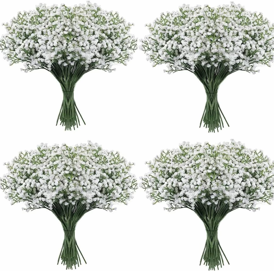 LYLYFAN 30 Pcs Real Touch Babys Breath Artificial Flowers for Wedding, Party, Home, and Garden Decoration - Gypsophila Fake Flowers