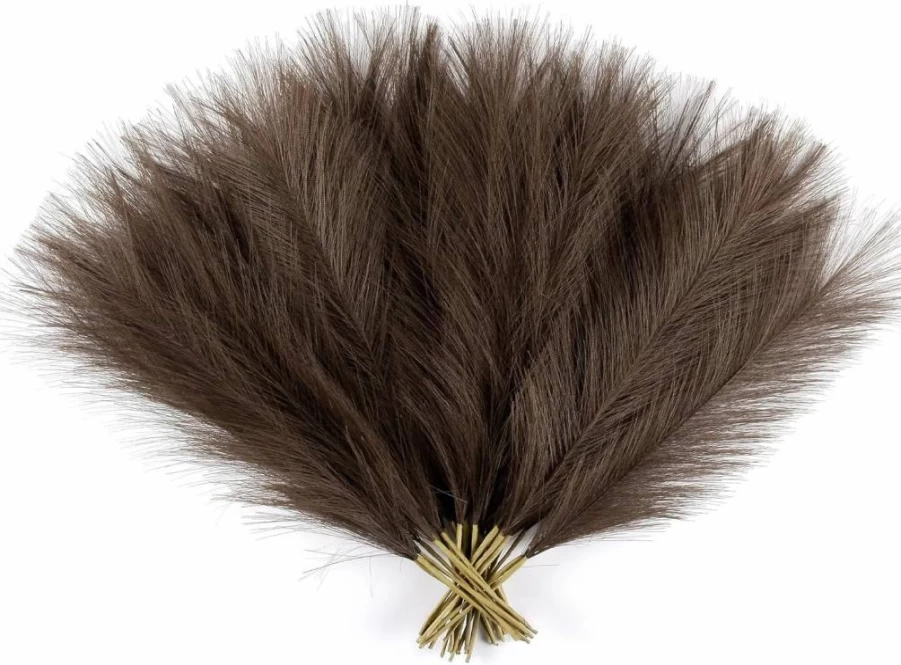 ACFRUITS Navy Blue Faux Pampas Grass - 30 Pcs 17 Inch Artificial Boho Decor for Wedding, Home, Vase Fillers, and Flower Arrangements