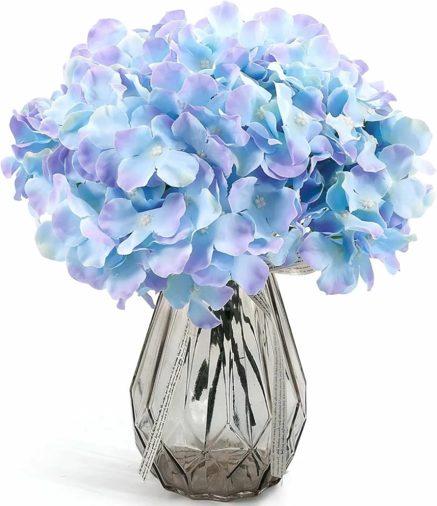 Auihiay 64 Pcs Ivory Silk Hydrangea Flowers with Stems for Wedding Centerpieces, Home Decor, Baby Shower, and Party Arrangements