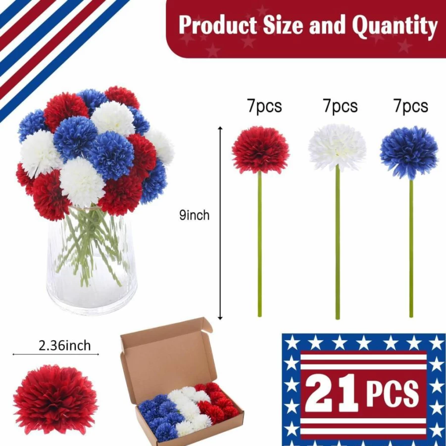 Kimura's Cabin 20Pcs Artificial White Chrysanthemum Flowers - Fake Silk Mum Balls for Wedding, Home Decor, Table Centerpieces, DIY Spring Party Decorations