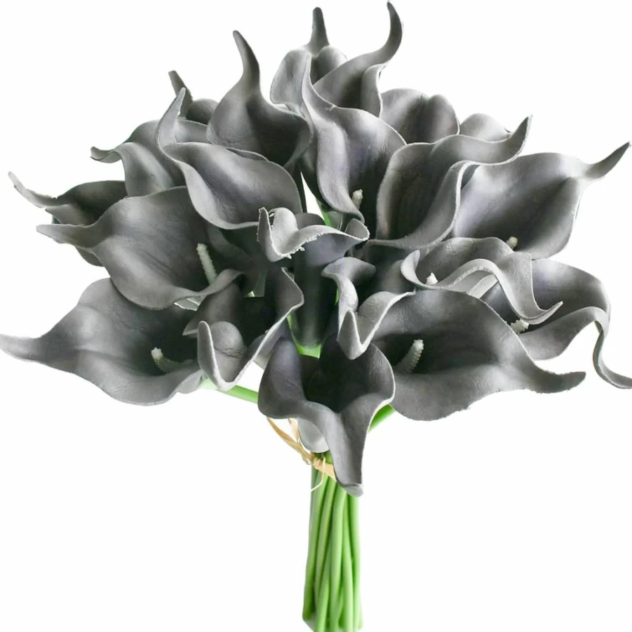 Mandy's 20Pcs White Artificial Calla Lily Silk Flowers 13.5" for Wedding, Home, Kitchen Decor - Mother's Day, Easter, Spring, New Year Decorations