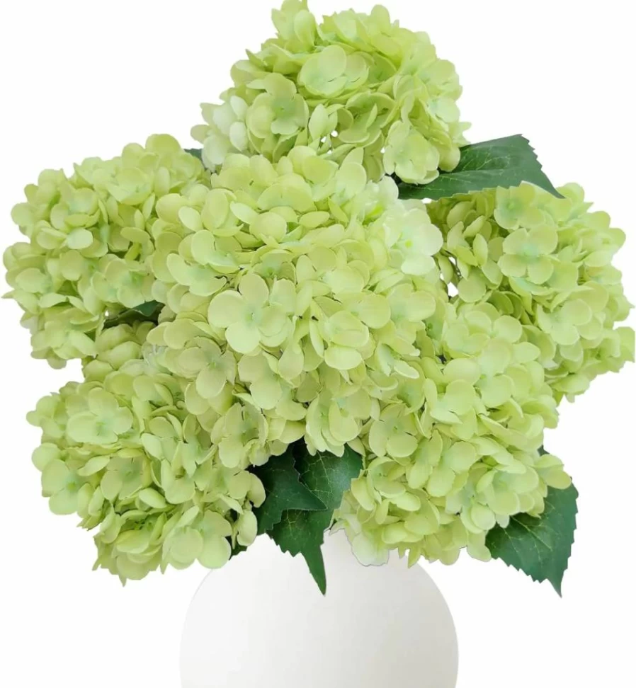 6Pcs Iare.NiKoo Artificial Hydrangea Flowers, Silk Fake Flower Bouquets with Stems for Wedding, Home Decor, Party, Office Table Centerpieces