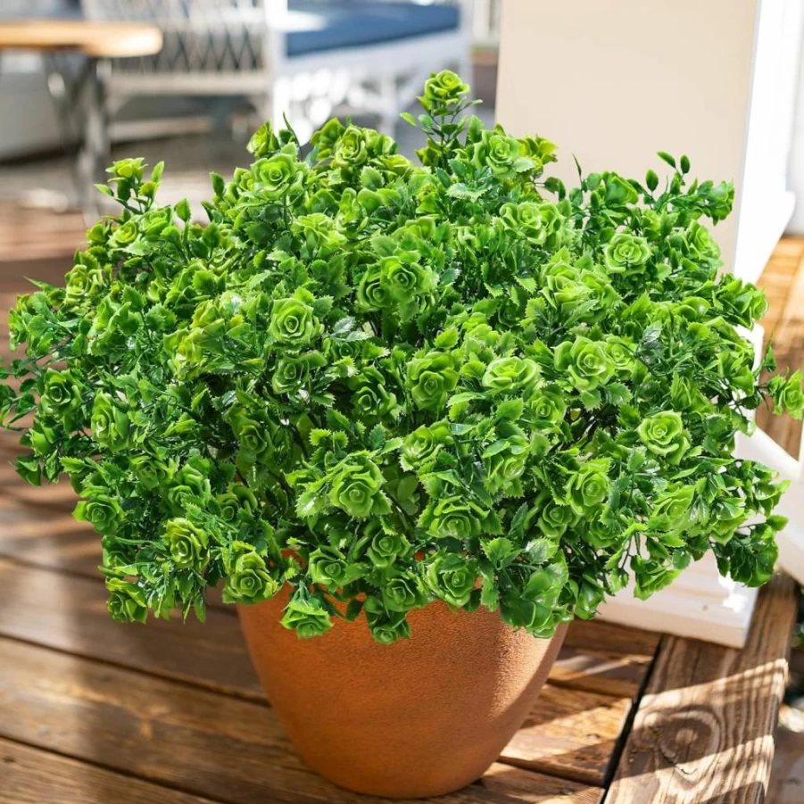 HyeFlora 12 Bundles UV Resistant Artificial Morning Glory Flowers for Outdoor Decor - Realistic Faux Plants for Planters, Porch, Patio, Yard, Window Box