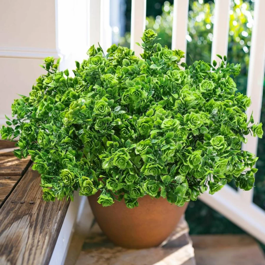 HyeFlora 12 Bundles UV Resistant Artificial Morning Glory Flowers for Outdoor Decor - Realistic Faux Plants for Planters, Porch, Patio, Yard, Window Box