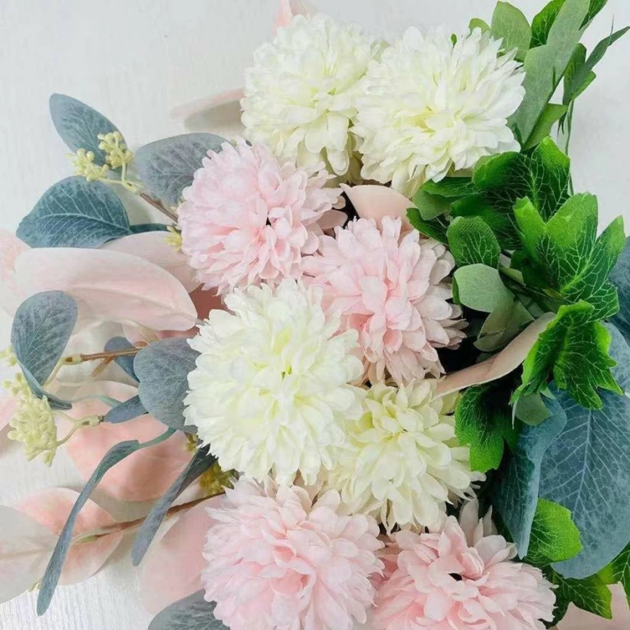 NAWEIDA Artificial Hydrangea Flowers in Vase, Faux Flower Arrangements for Home, Garden, Wedding, and Party Decorations