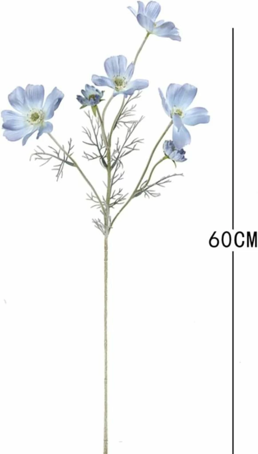 Banxidi 2 Pack White Artificial Cosmos Silk Flowers - 23.6" Fake Plants for Wedding Bouquets, Home Decor, Table Centerpieces, Kitchen, Garden, and Party Arrangements