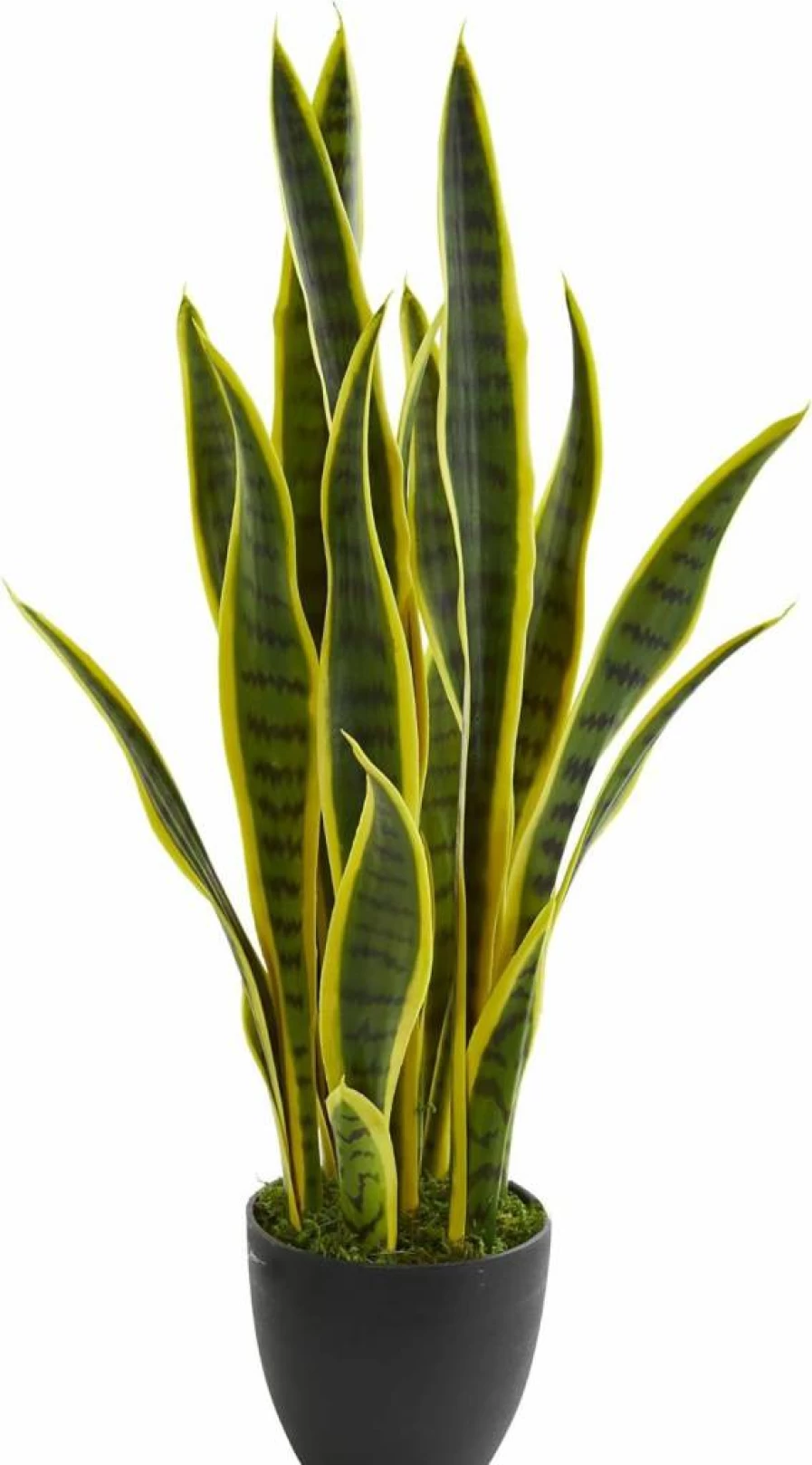 Nearly Natural 26-Inch Artificial Silk Sansevieria Snake Plant in Green for Home Decor