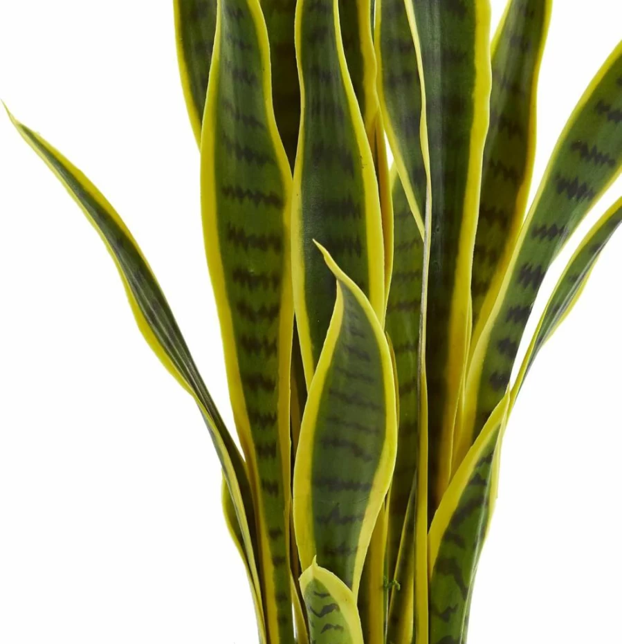 Nearly Natural 26-Inch Artificial Silk Sansevieria Snake Plant in Green for Home Decor