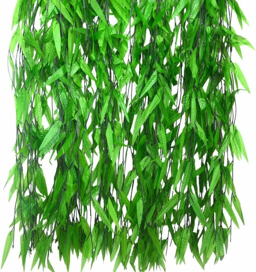 Bird Fiy 50 Pcs Artificial Flower Garland - 376 Feet Fake Foliage Vine, Rattan Wicker Greenery for Garden & Home Decoration